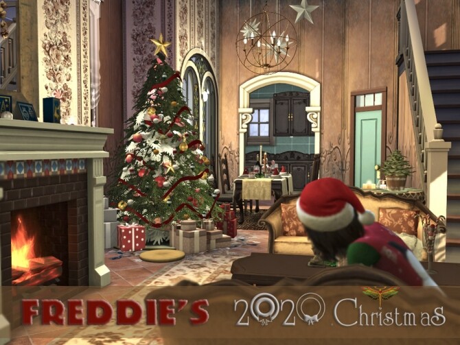 Sims 4 Freddies 2020 Christmas Room by fredbrenny at TSR