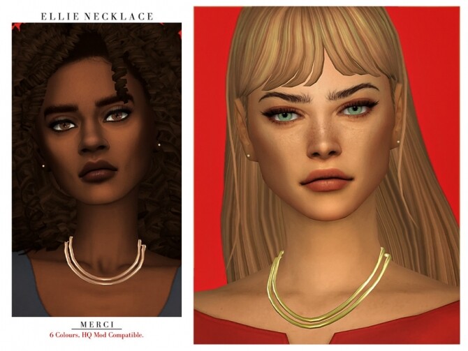 Sims 4 Ellie Necklace by Merci at TSR