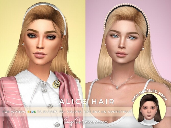 Sims 4 Alice, Supremacy & Bethlehem Hair at Sonya Sims