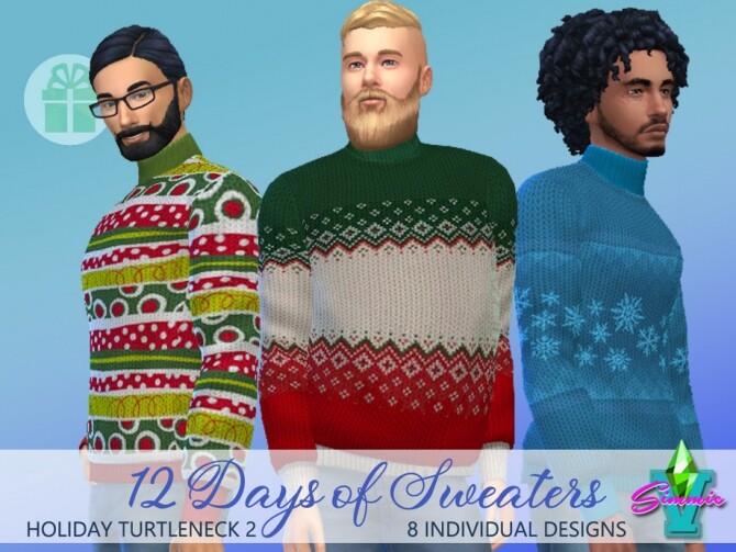 Sims 4 Holiday Turtleneck 2 by SimmieV at TSR