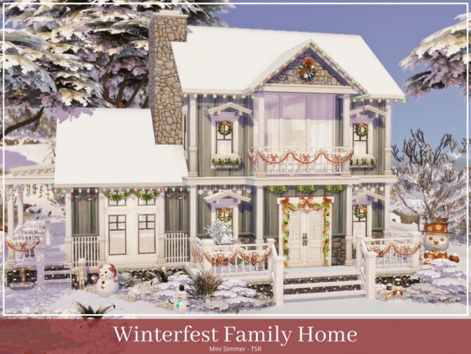 Sims 4 Winterfest Family Home by Mini Simmer at TSR