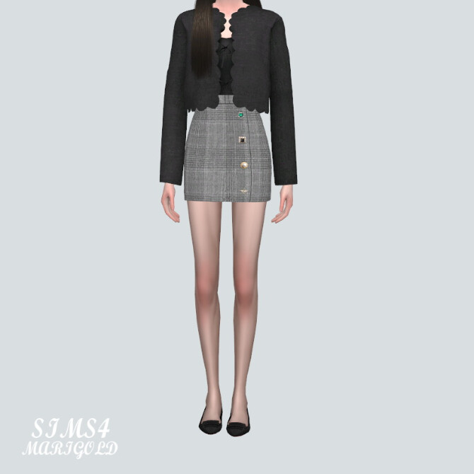 Sims 4 Leather Mini Skirt at Marigold