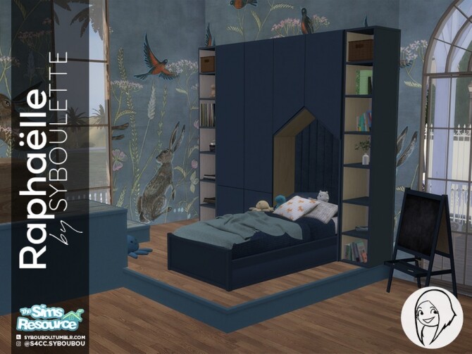 Sims 4 Raphaelle Kid bedroom set by Syboubou at TSR