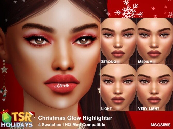Sims 4 Christmas Glow Highlighter Holiday Wonderland at MSQ Sims