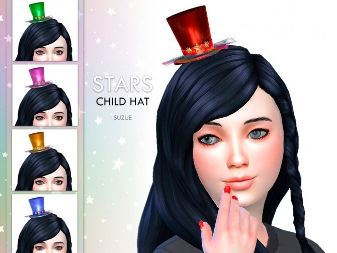 Sims 4 Stars Child Hat by Suzue at TSR