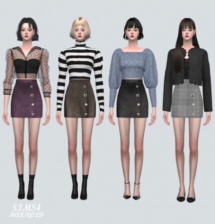 Leather Mini Skirt at Marigold » Sims 4 Updates