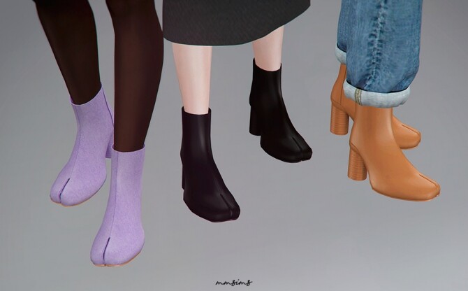 Sims 4 Tabi ankle boots at MMSIMS