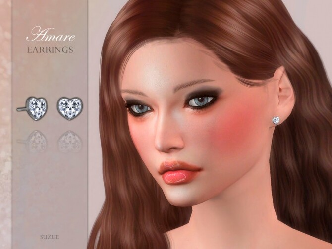 Sims 4 Amare Earrings by Suzue at TSR