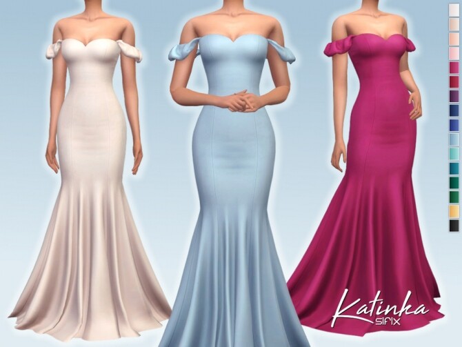 Sims 4 Katinka Dress by Sifix at TSR