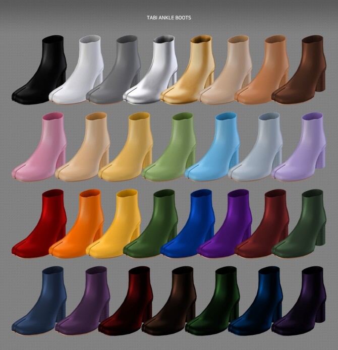 Sims 4 Tabi ankle boots at MMSIMS