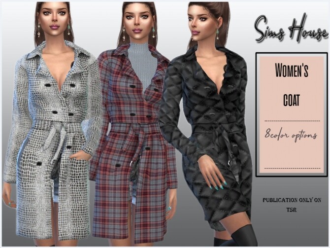Sims 4 Womens coat by Sims House at TSR