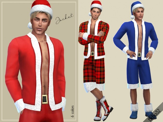 Sims 4 Santas open Jacket by Birba32 at TSR