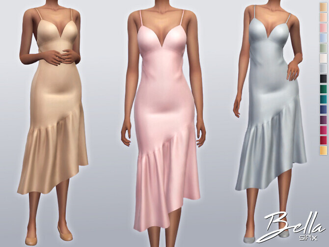 Sims 4 Bella Dress by Sifix at TSR