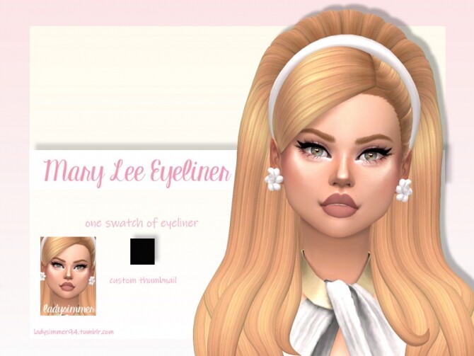 Sims 4 Mary Lee Eyeliner by LadySimmer94 at TSR