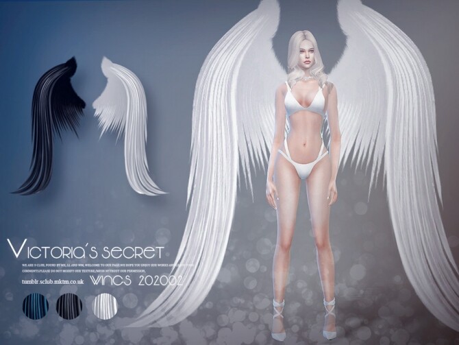 Sims 4 Angel wings 202002 by S Club LL at TSR