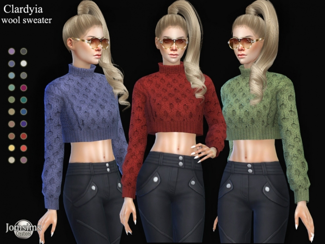 Clardyia wool sweater by jomsims at TSR » Sims 4 Updates