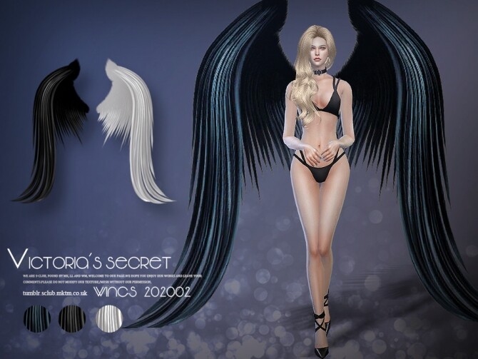 Sims 4 Angel wings 202002 by S Club LL at TSR