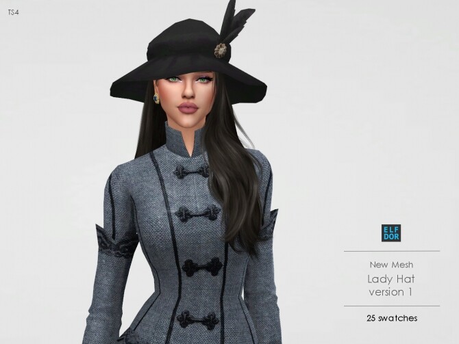 Sims 4 Lady Hat V1 at Elfdor Sims