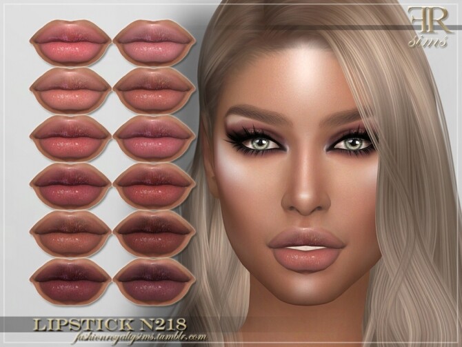 Sims 4 FRS Lipstick N218 by FashionRoyaltySims at TSR