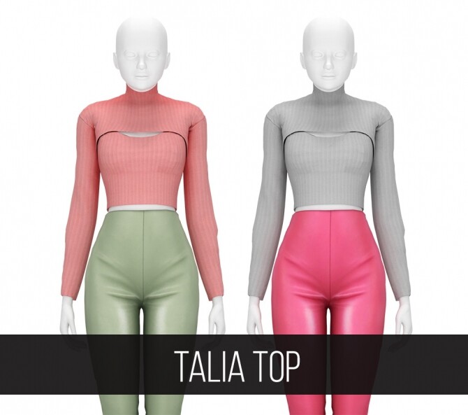 Sims 4 TALIA TOP at Fifths Creations