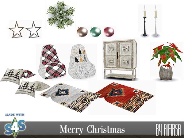 Sims 4 Merry Christmas set at Aifirsa