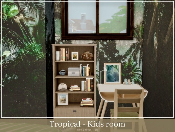 Sims 4 Tropical Kids room by Mini Simmer at TSR