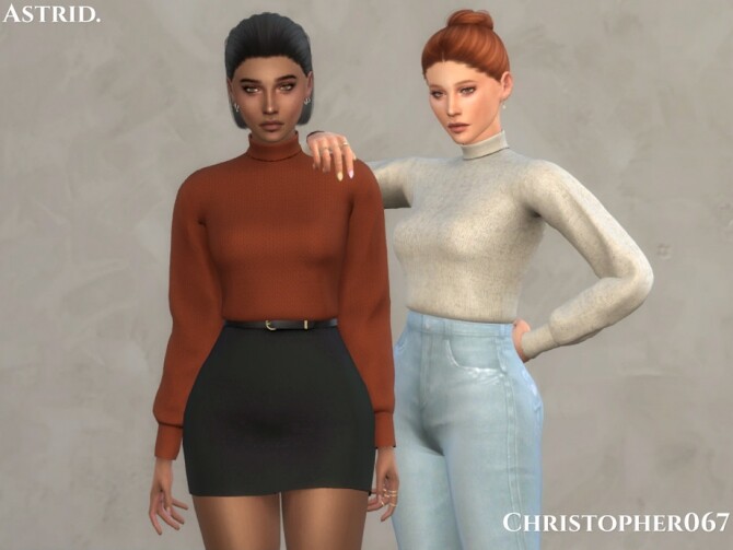 Sims 4 Astrid Top by Christopher067 at TSR