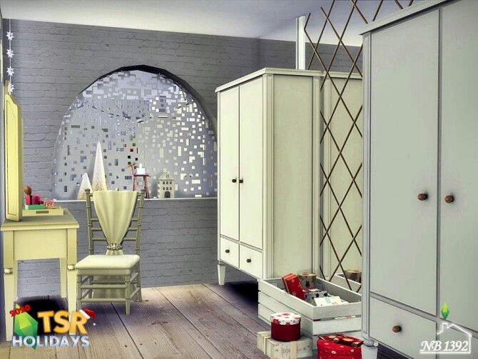 Sims 4 Holiday Wonderland Bedroom by nobody1392 at TSR
