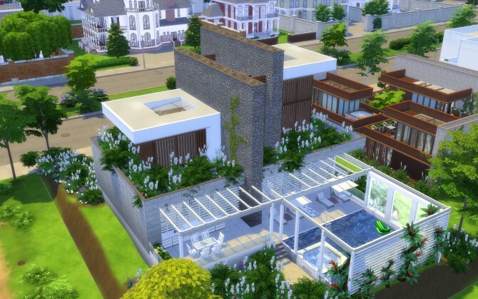 Sims 4 Newcrest Modern House by alexiasi at Mod The Sims