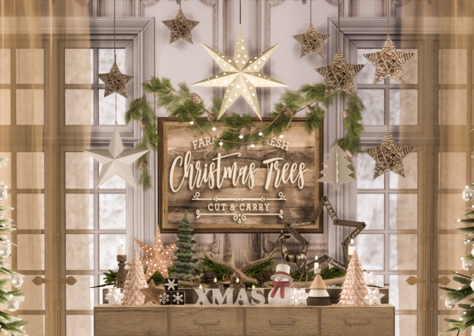 Christmas Wall Art at Ruby Red » Sims 4 Updates