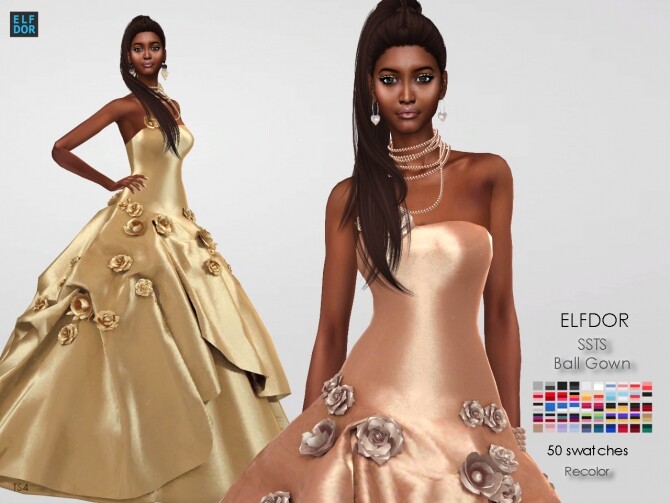 Sims 4 SSTS Ball Gown RE RC at Elfdor Sims