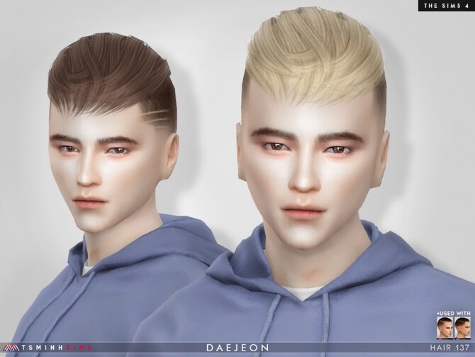 Sims 4 Daejeon Hair 137 by TsminhSims at TSR
