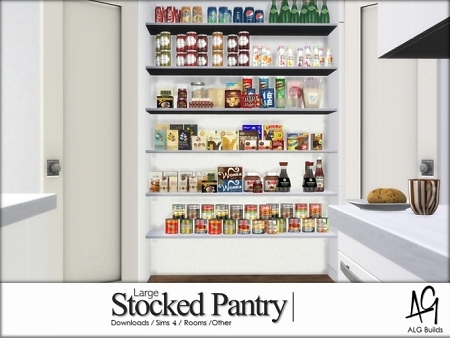 Large Stocked Pantry Room by ALGbuilds at TSR