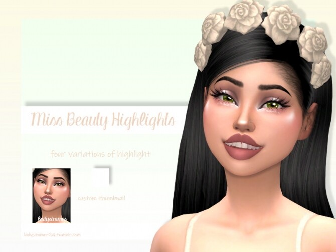 Sims 4 Miss Beauty Highlights by LadySimmer94 at TSR