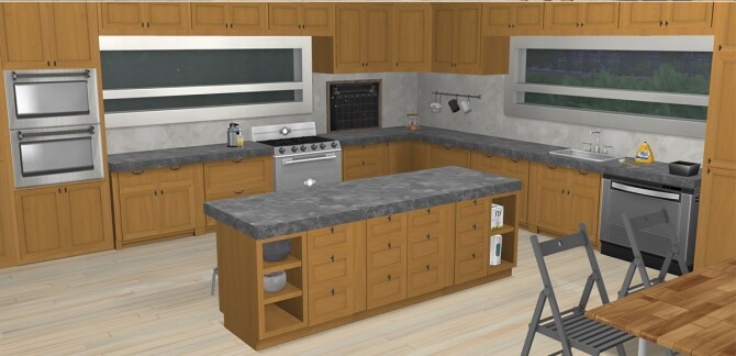 Sims 4 Bree KEA kitchen: Counters, Island & Cabinets at Around the Sims 4