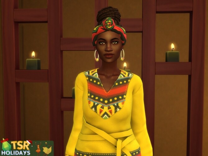 Sims 4 Aaliyah Okoro Holiday Wonderland by Mini Simmer at TSR