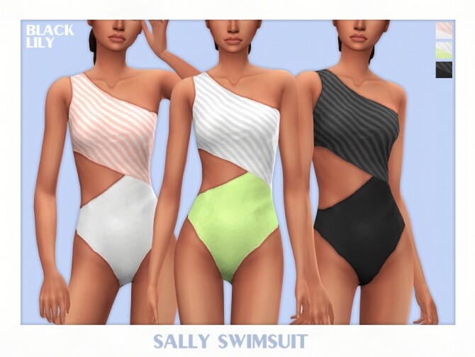 Sims 4 Sally Swimsuit by Black Lily at TSR