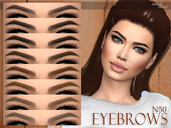 Sims 4 Eyebrows N50 by MagicHand at TSR