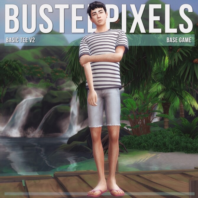 Sims 4 Basic Tee v2 at Busted Pixels