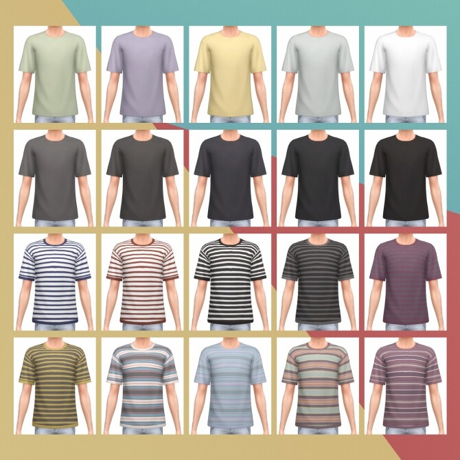 Basic Tee v2 at Busted Pixels » Sims 4 Updates
