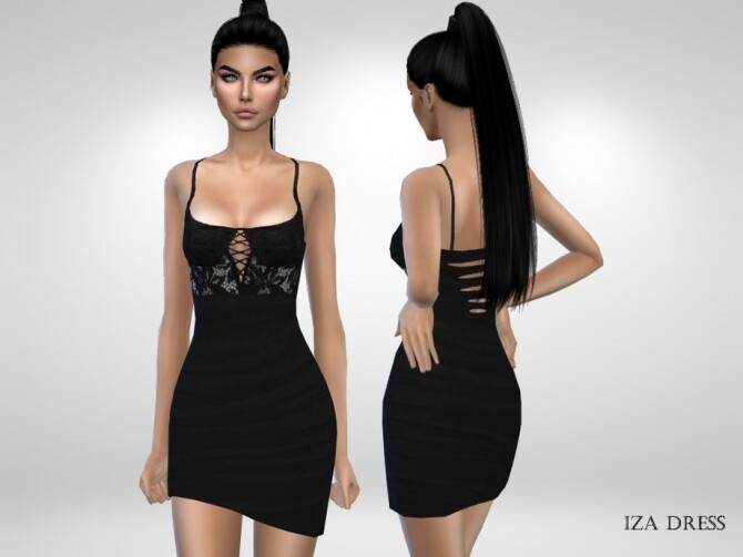 Sims 4 Iza Dress by Puresim at TSR