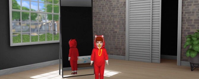 Sims 4 TODDLER FOX COSTUME at REDHEADSIMS