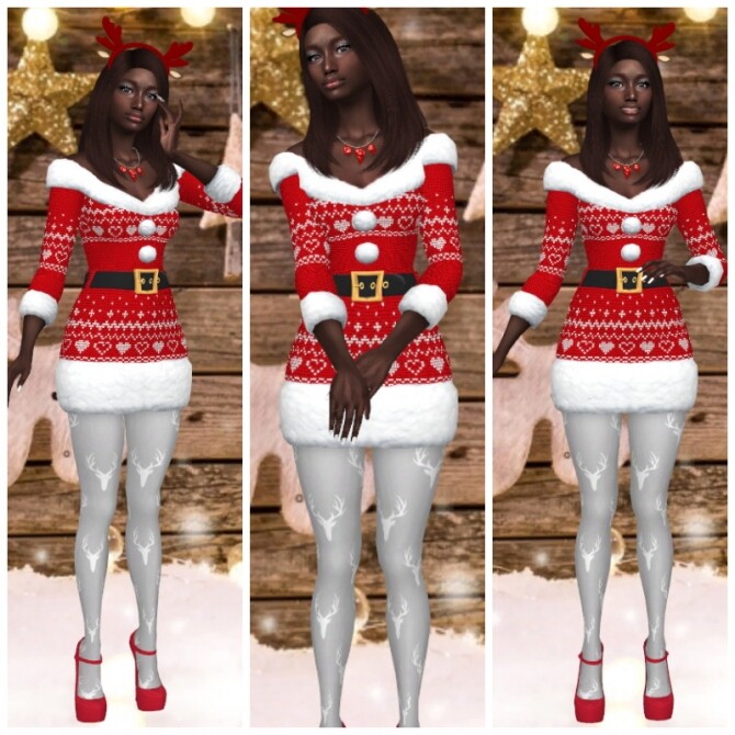 Sims 4 Christmas Dresses 2018 & 2019 at Annett’s Sims 4 Welt