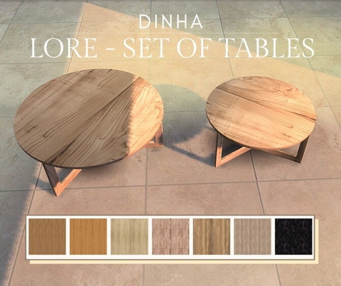 Sims 4 Lore set of tables at Dinha Gamer