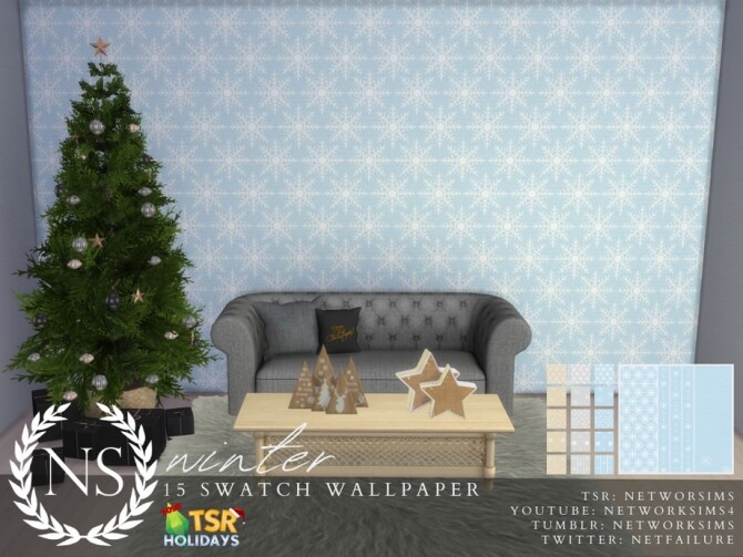 Sims 4 Holiday Wonderland Winter Wallpaper by Networksims at TSR