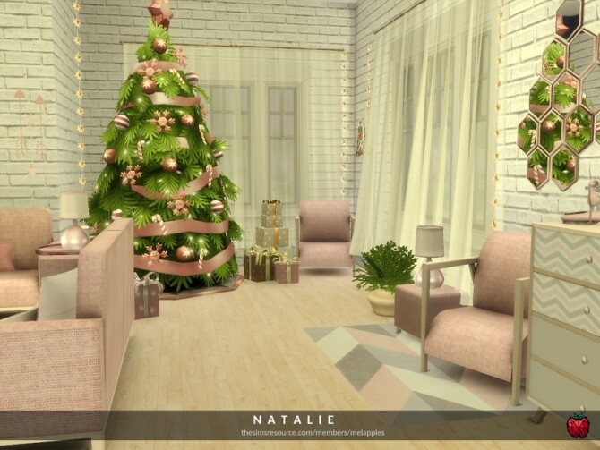 Sims 4 Natalie living room by melapples at TSR