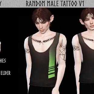 Collarbone Simlish Tattoos at Tukete » Sims 4 Updates