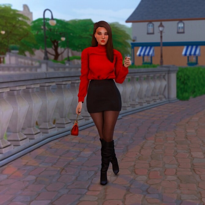 Sims 4 Posing with a cute little purse 34 at Katverse