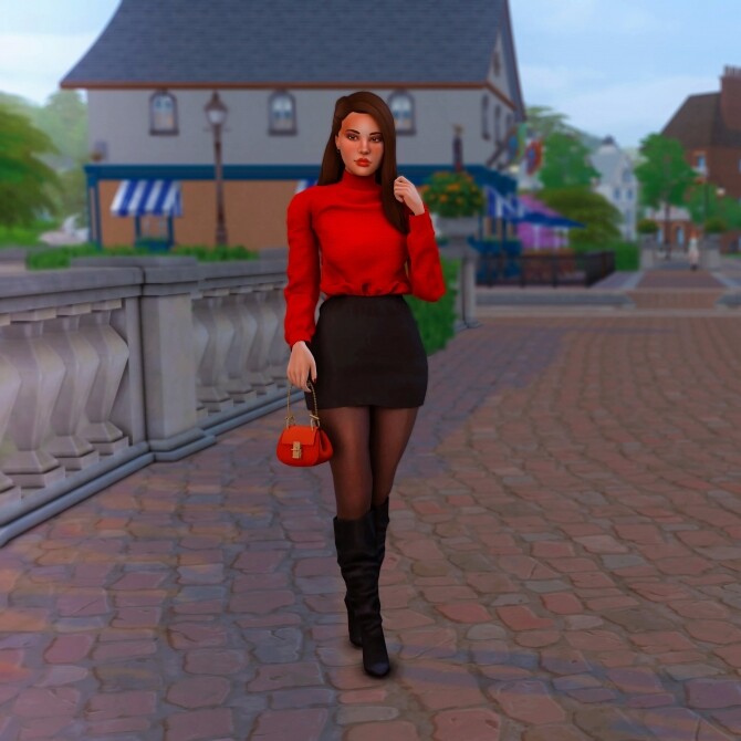 Sims 4 Posing with a cute little purse 34 at Katverse