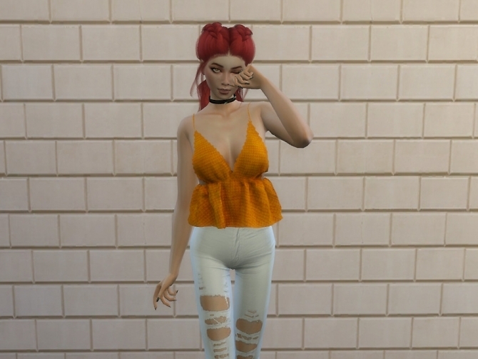 Sims 4 Crochet Top by chrimsimy at TSR